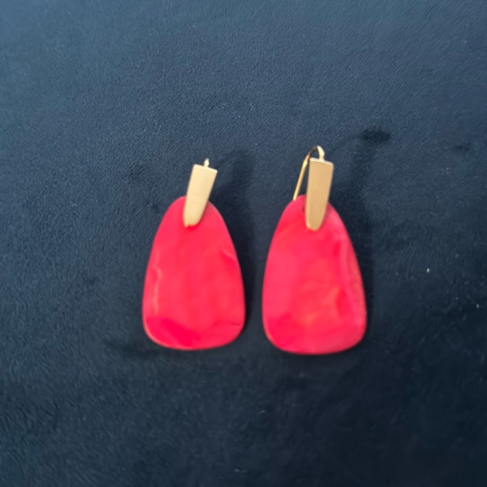 Kendra Scott Silver Pink Earrings